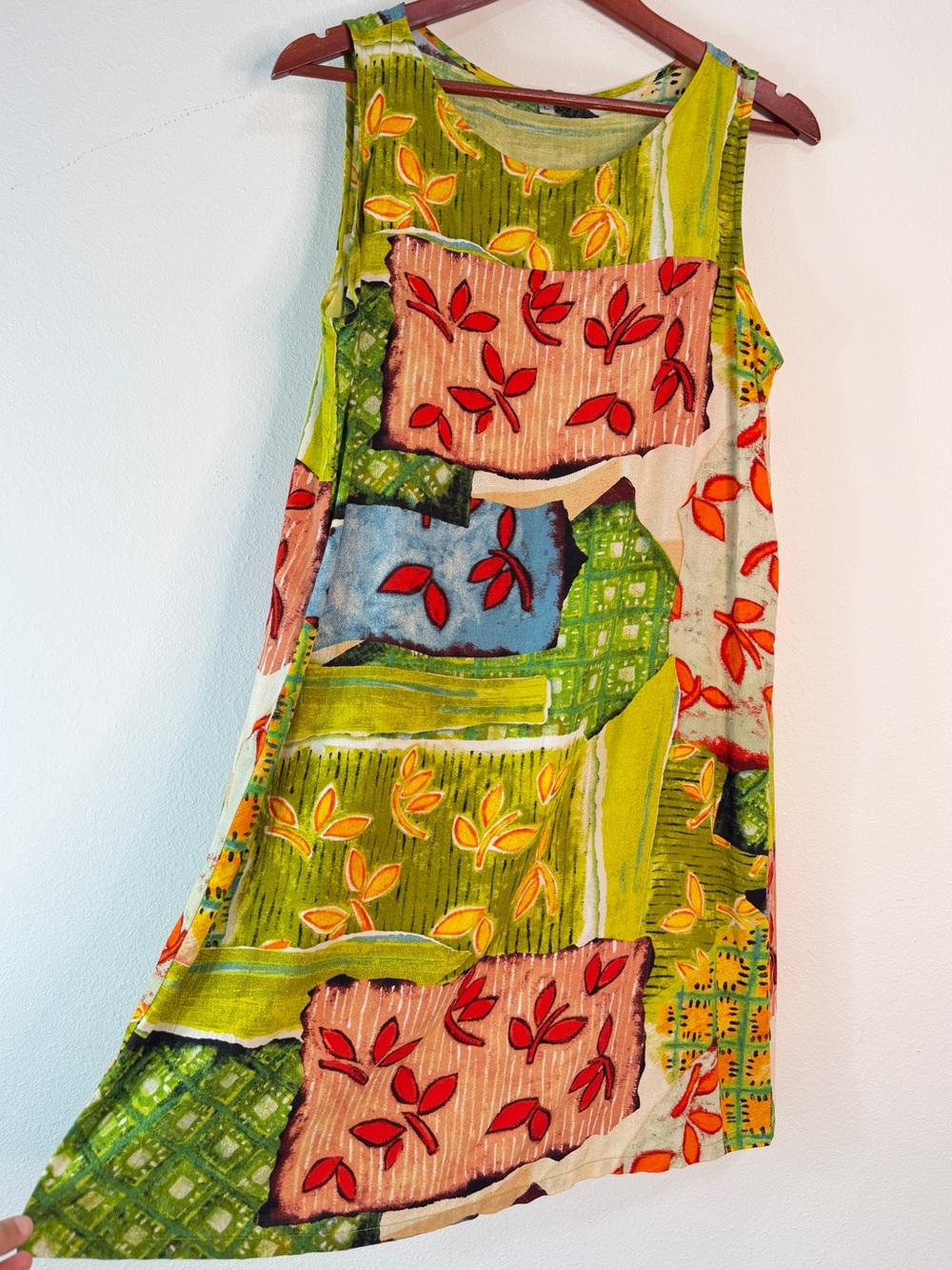 Jams World Medley Mix Floral Patchwork Mini Sundress Large Boho‎ Beachy Cottage